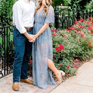 Honey Punch Lace Maxi Romper
